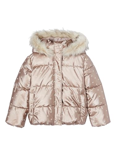 Vertbaudet Mädchen Steppjacke mit Kapuze und Fleecefutter, Wattierung Recycling-Polyester pudrig rosa 128 von Vertbaudet