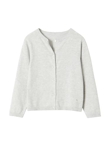 Vertbaudet Mädchen Strickjacke Basics Oeko-Tex grau meliert 110 von Vertbaudet