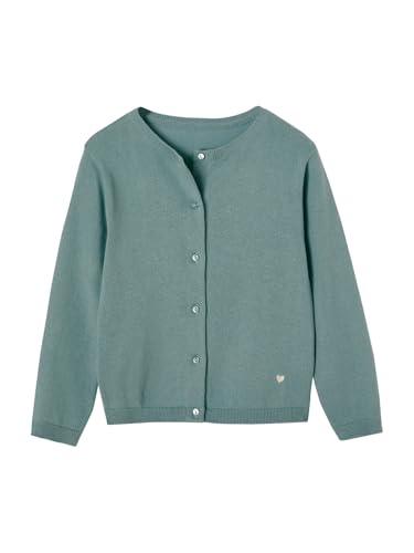 Vertbaudet Mädchen Strickjacke Basics Oeko-Tex smaragdgrün 128 von Vertbaudet