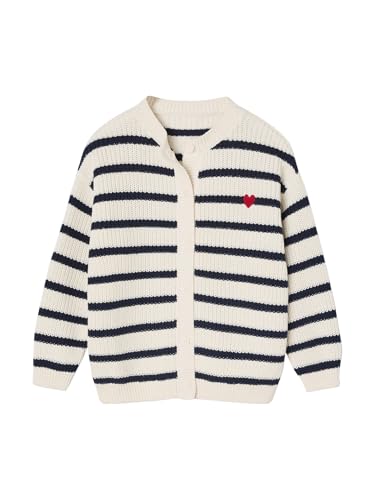Vertbaudet Mädchen Strickjacke mit kleinen Stickereien wollweiß 158 von Vertbaudet