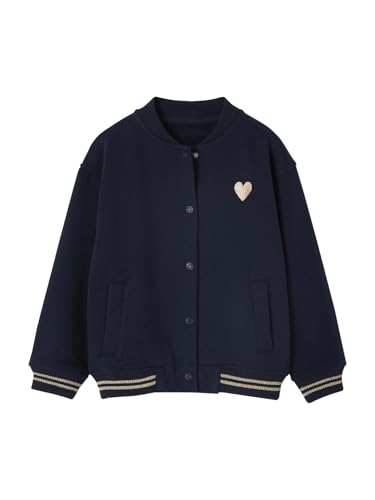 Vertbaudet Mädchen Sweatjacke im College-Look mit Recycling-Polyester Marine 128 von Vertbaudet