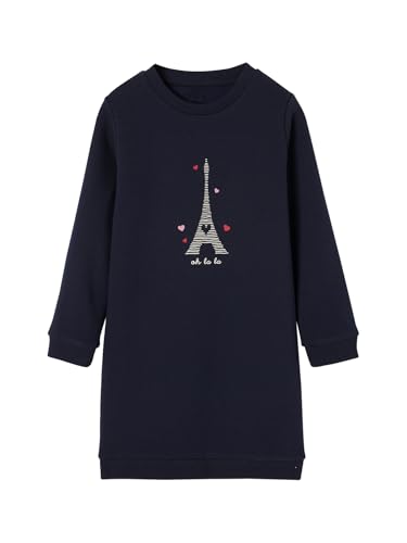 Vertbaudet Mädchen Sweatkleid Basic Marine 140 von Vertbaudet