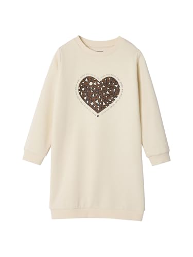 Vertbaudet Mädchen Sweatkleid Basic wollweiß 146/152 von Vertbaudet