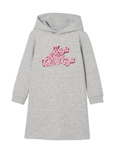 Vertbaudet Mädchen Sweatkleid mit Kapuze grau meliert 146/152 von Vertbaudet