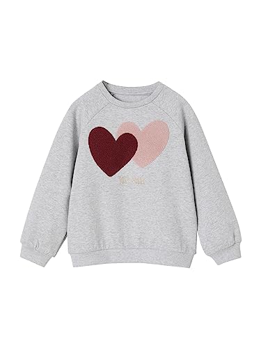 Vertbaudet Mädchen Sweatshirt grau meliert 128 von Vertbaudet