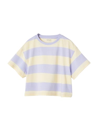 Vertbaudet Mädchen T-Shirt in Cropped-Länge violett gestreift 110 von Vertbaudet