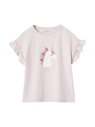 Vertbaudet Mädchen T-Shirt mit Volantärmeln Hellrosa 140 von Vertbaudet