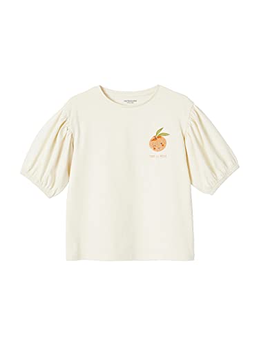 Vertbaudet Mädchen T-Shirt mit kurzen Ballonärmeln wollweiß 158 von Vertbaudet