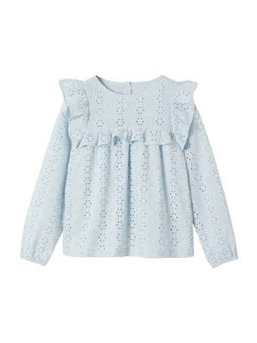 Vertbaudet Mädchen Volant-Bluse himmelblau 86 von Vertbaudet
