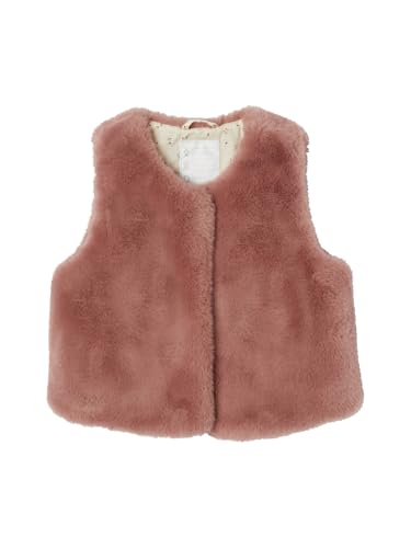 Vertbaudet Mädchen Webpelzweste blush 134 von Vertbaudet