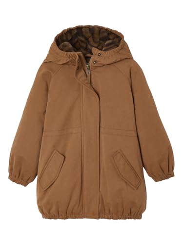 Vertbaudet Mädchen Winterjacke mit Kapuze, Wattierung Recycling-Polyester camel 146/152 von Vertbaudet