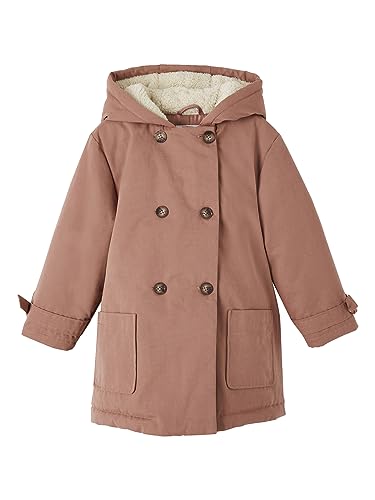 Vertbaudet Mädchen Winterjacke mit Kapuze, Wattierung Recycling-Polyester rosenholz 158 von Vertbaudet
