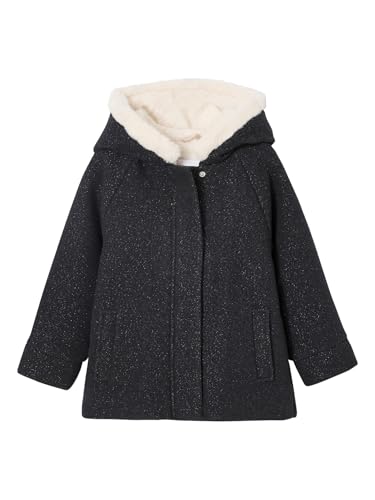 Vertbaudet Mädchen Wintermantel, Woll-Mix anthrazit meliert 134 von Vertbaudet