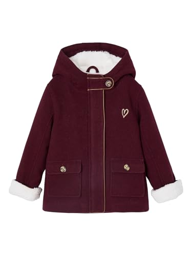Vertbaudet Mädchen Wintermantel mit Recycling-Polyester bordeaux 146/152 von Vertbaudet