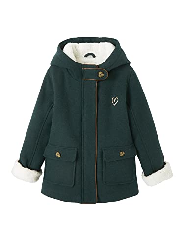 Vertbaudet Mädchen Wintermantel mit Recycling-Polyester dunkelgrün 92/98 von Vertbaudet