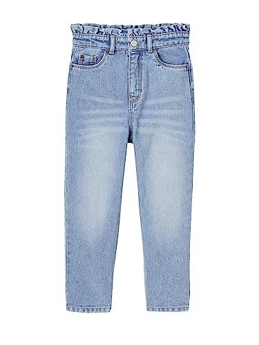 Vertbaudet Mom Fit Jeans mit Taschen und Herzrücken, für Mädchen, blau, 12 Jahre von Vertbaudet