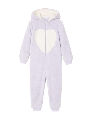 Vertbaudet Plüsch-Overall, Onesie Kawaii Mädchen, Kapuze mit Ohren lila 110 von Vertbaudet