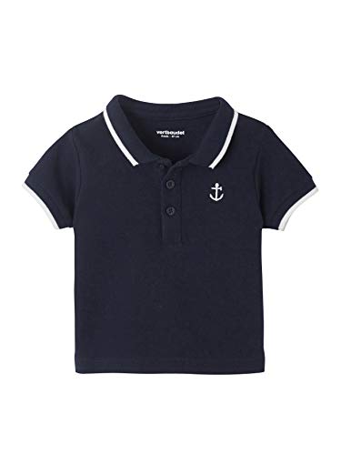 Vertbaudet Poloshirt für Baby Jungen, Stickerei Marine 80 von Vertbaudet