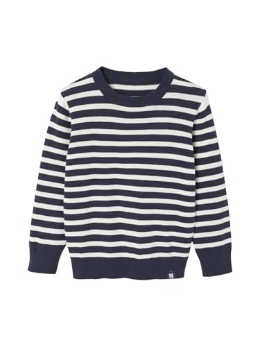 Vertbaudet Pullover Jungen Basic, personalisierbar blau gestreift 158/164 von Vertbaudet