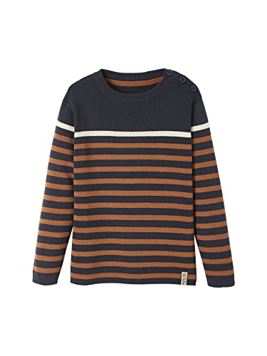 VERTBAUDET Öko-Tex® Jungen-Pullover, Marineblau gestreift, Ocker, 3 Jahre von Vertbaudet