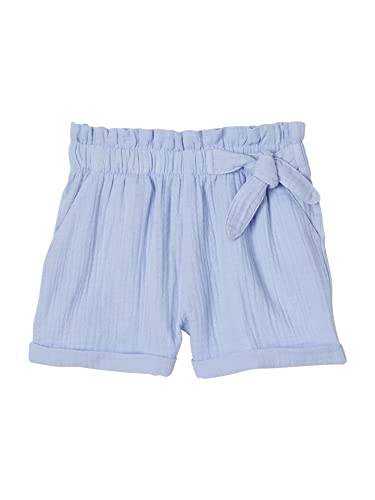 Vertbaudet Shorts aus Baumwollgaze im Paperbag-Stil für Mädchen, Blassblau, 128 von Vertbaudet