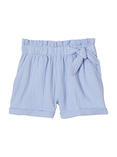 VERTBAUDET Shorts aus Baumwollgaze im Paperbag-Stil für Mädchen, Blassblau, 140 von Vertbaudet