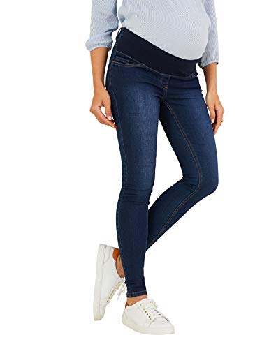 Vertbaudet Skinny-Umstandsjeans, schmaler Stretcheinsatz Dark Blue 38 von Vertbaudet