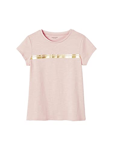 Vertbaudet Sport-Shirt für Mädchen, schillernde Streifen, Oeko-Tex®, Powder Pink, 8 Jahre von Vertbaudet