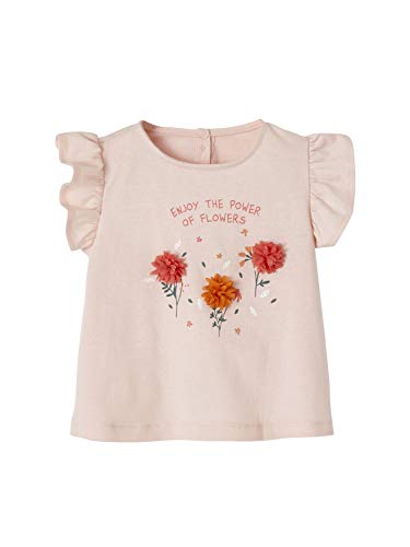 VERTBAUDET T-Shirt mit Blumen aus Relief für Babys Oeko-Tex®, Rosa, 18 Monate von Vertbaudet