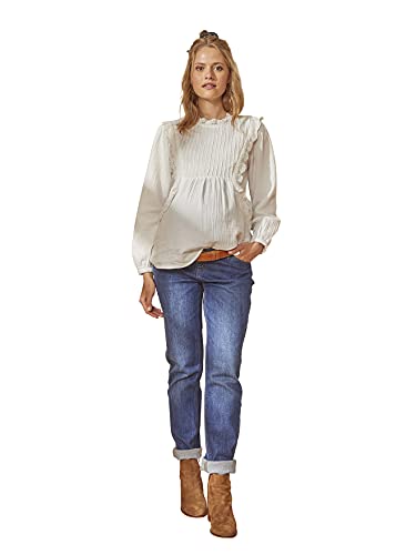 Vertbaudet Umstands-Jeans mit Stretch-Einsatz, Mom-Fit dunkelblau verwaschen 38 von Vertbaudet