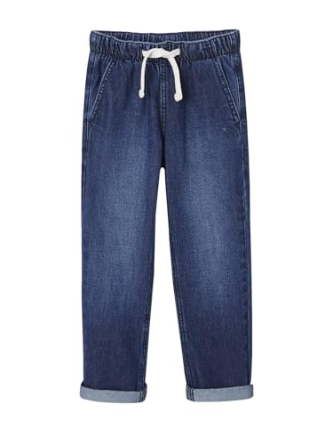 Vertbaudet Weite Jungen Jeans mit Schlupfbund dunkelblau 140 von Vertbaudet