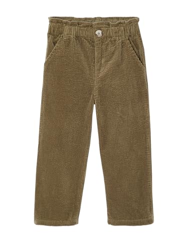 Vertbaudet Weite Mädchen Cordhose mit Paperbag-Bund tannengrün 110 von Vertbaudet