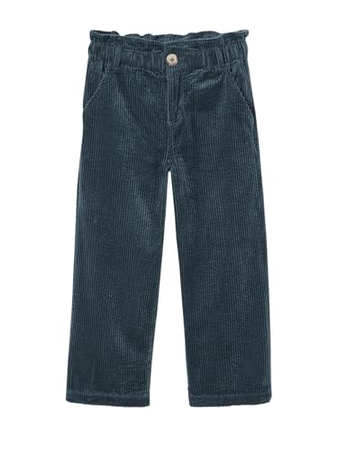 Vertbaudet Weite Mädchen Cordhose mit Paperbag-Bund tannengrün 146/152 von Vertbaudet