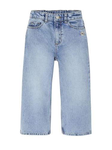Vertbaudet Weite Mädchen Jeans mit Dehnbund, Bundweite verstellbar Mittelblau 122 von Vertbaudet