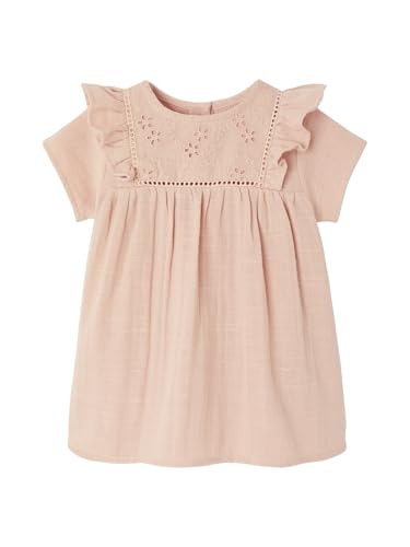 Vertbaudet Weites Mädchen Baby Musselinkleid rosa 74 von Vertbaudet