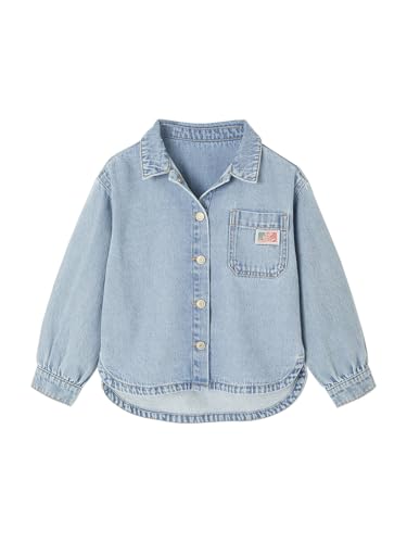 Vertbaudet Weites Mädchen Jeanshemd helles blau 122 von Vertbaudet