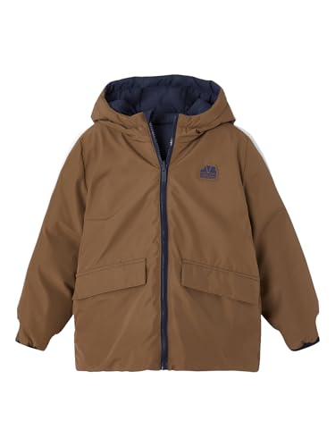 Vertbaudet Wendbare Jungen Jacke mit Kapuze und Recycling-Polyester bronze 92/98 von Vertbaudet