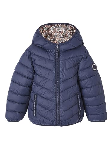 Vertbaudet Wendbare Mädchen Light-Steppjacke, Kapuze, Recycling-Polyester nachtblau 110 von Vertbaudet