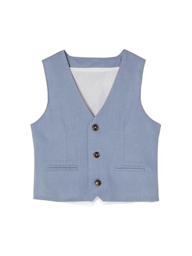 Vertbaudet Zeremonievolle Jacke für Jungen aus Baumwolle/Leinen, blau, 6 Jahre von Vertbaudet