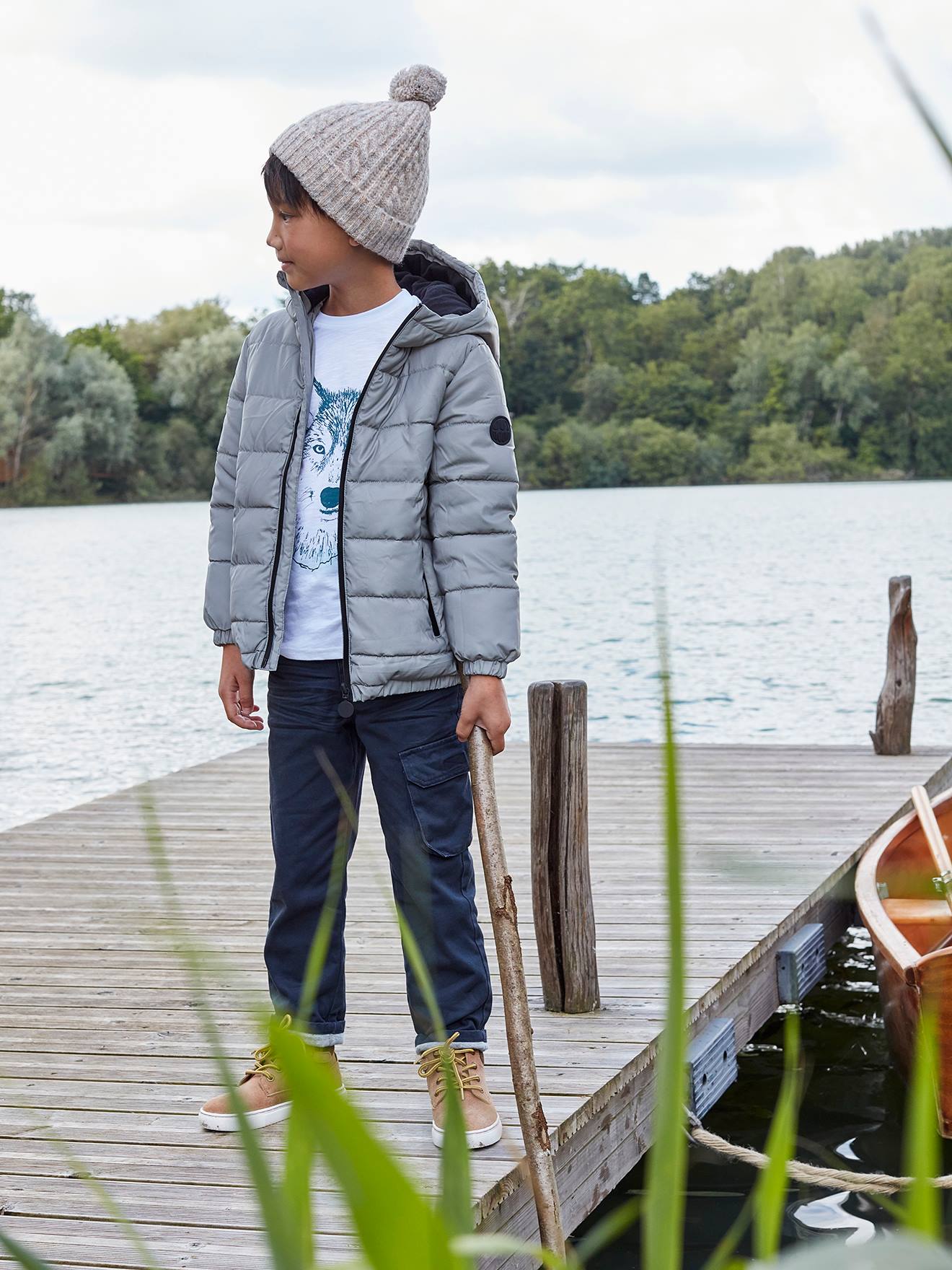 Warme Jungen Steppjacke mit Recycling-Wattierung von Vertbaudet