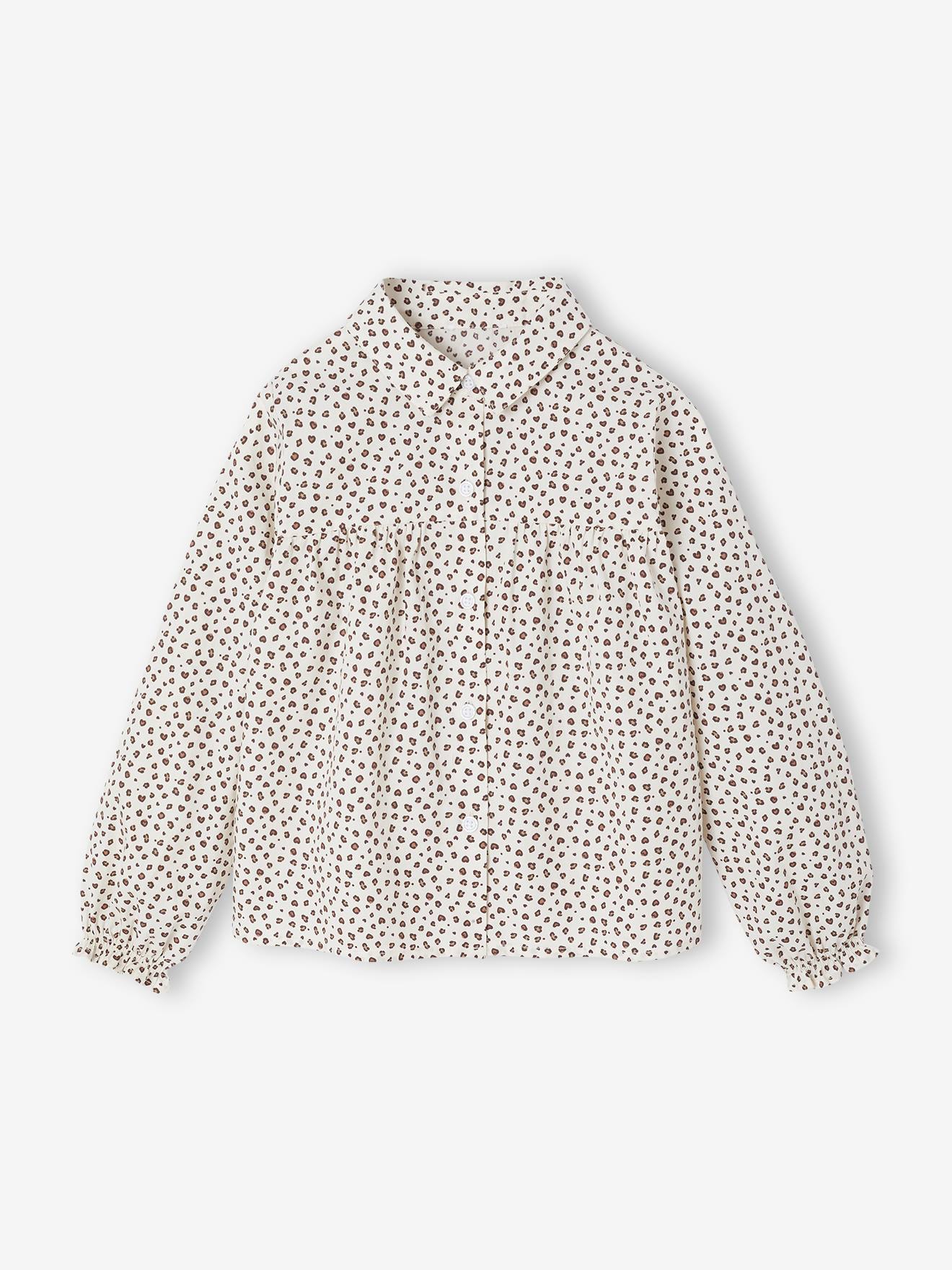 Weit geschnittene Mädchen Bluse aus Baumwollstoff Weit geschnittene Mädchen Bluse aus Baumwollstoff von Vertbaudet