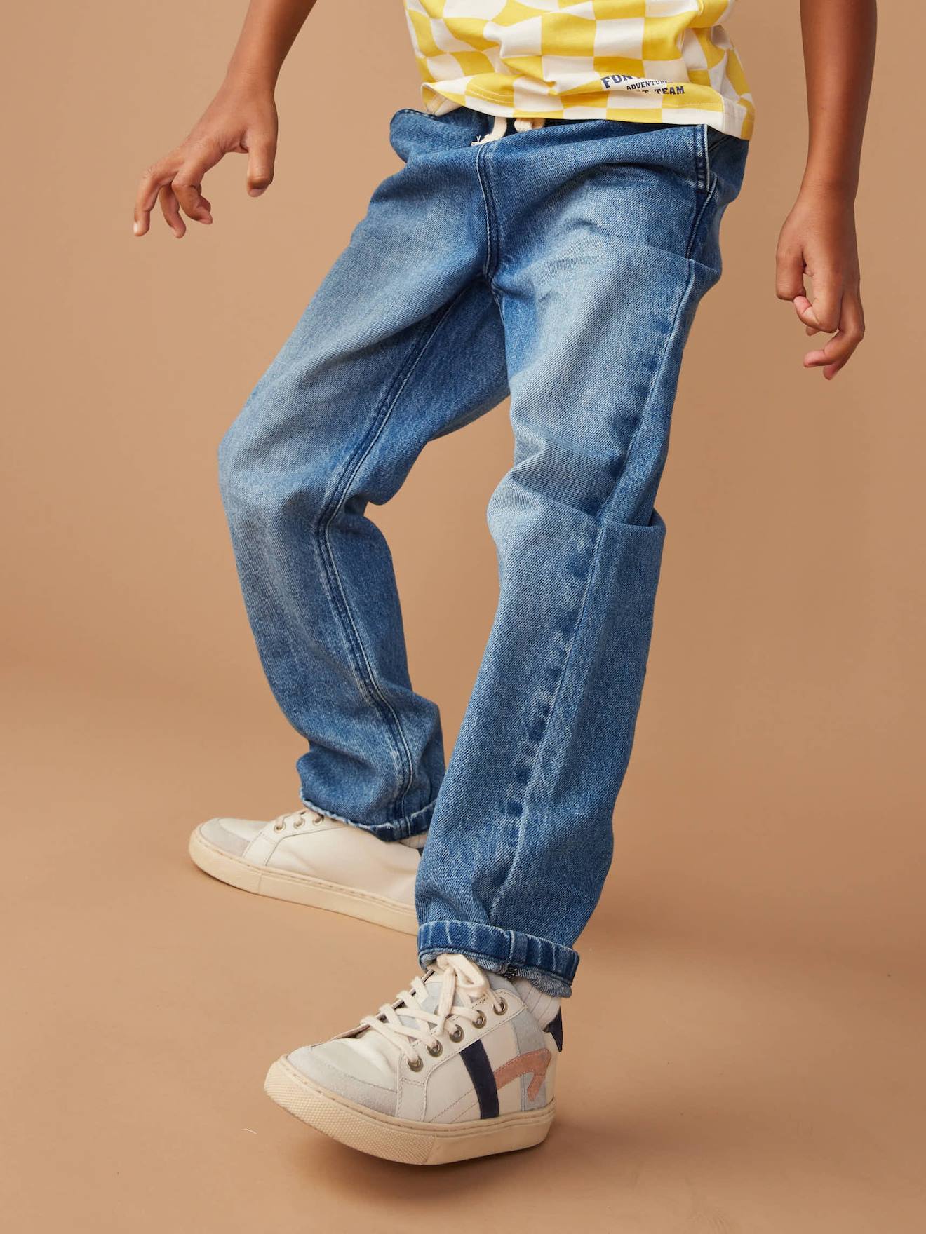 Weite Jungen Jeans mit Schlupfbund Oeko-Tex von Vertbaudet