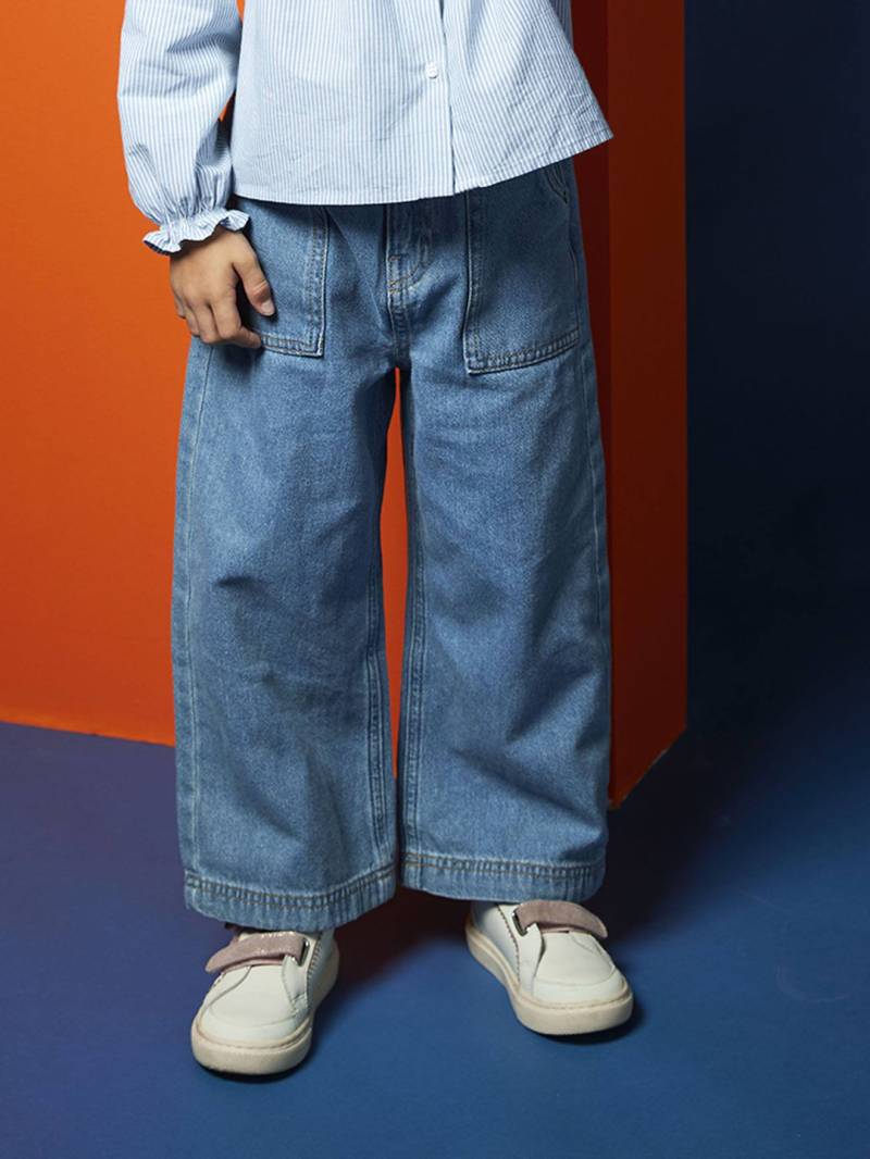 Weite Mädchen Jeans im Worker-Style mittel von Vertbaudet