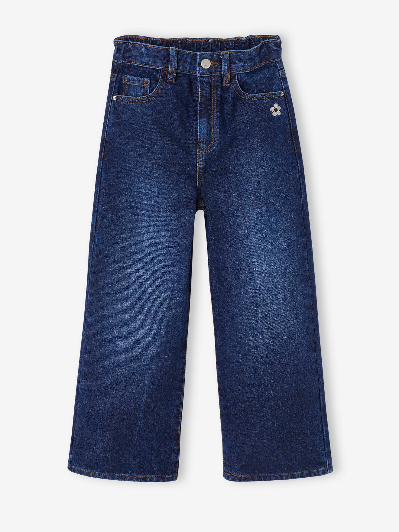 Weite Mädchen Jeans mit Dehnbund von Vertbaudet