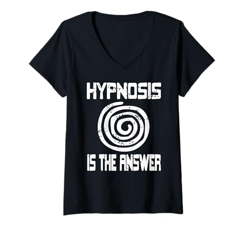 Damen Hypnose Fokus Ruhe mentale Stärke Spruch T-Shirt mit V-Ausschnitt Damen Hypnose Fokus Ruhe mentale Stärke Spruch T-Shirt mit V-Ausschnitt von Vertraue auf Heilung durch Suggestion