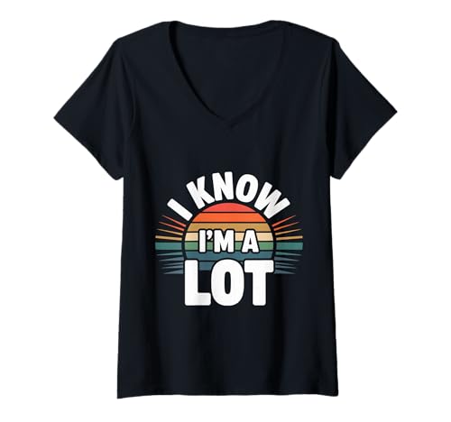Damen I Know I'm A Lot Bold Confident Worth Self-Love - T-Shirt mit V-Ausschnitt Damen I Know I'm A Lot Bold Confident Worth Self-Love - T-Shirt mit V-Ausschnitt von Vertrauensenergie wert