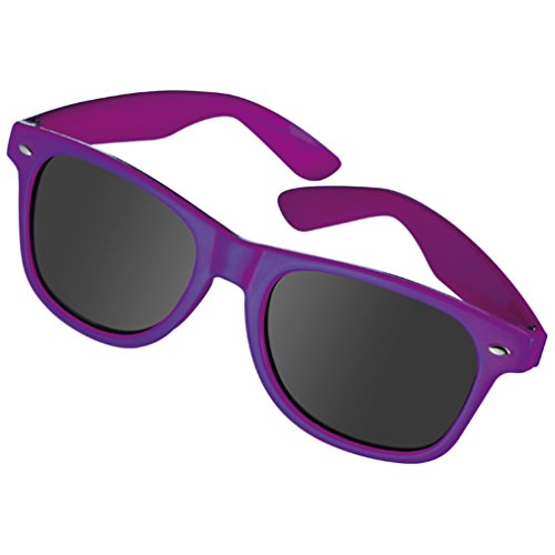 NO BRAND Sonnenbrille im Nerdlook - UV 400 zertifiziert - Hochwertiger Kunststoffrahmen von presents & more (violett) von NO BRAND