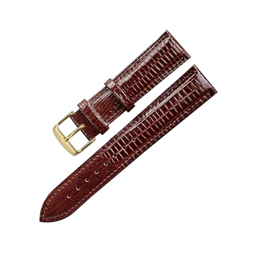 Veruying 12–24mm Herren-Damen-Armband aus Rindsleder mit Dornschließe in Schwarz/Braun für Quarzuhren von Veruying