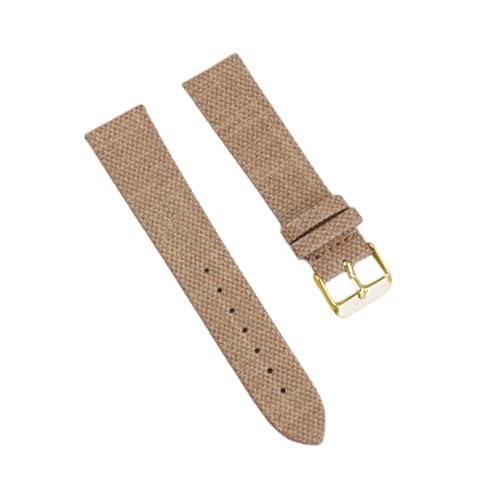 Veruying 8/10/12/14/16/18/20/22/24mm Damen-Smartwatch, Vintage-Canvas-Nylon-Uhrenarmband mit hautfreundlichem Rindslederfutter von Veruying