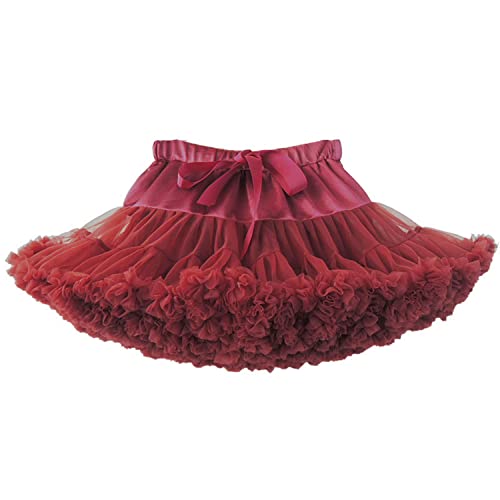 Kleine Mädchen Verkleiden Sich Mädchen Blume Tüllrock Kleinkind Tutu Mädchen Kleidung Baby Mädchen Tutu Röcke Windelüberhose Pumphose Tüllrock Weinrot M 5-7 Jahre von Verve Jelly